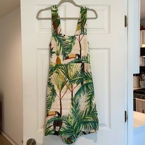 FARM Rio Toucan Paradise Back Belt Mini Dress